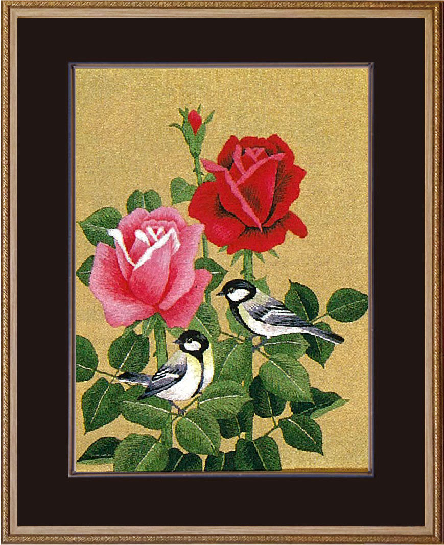No.103 Roses and Great Tits