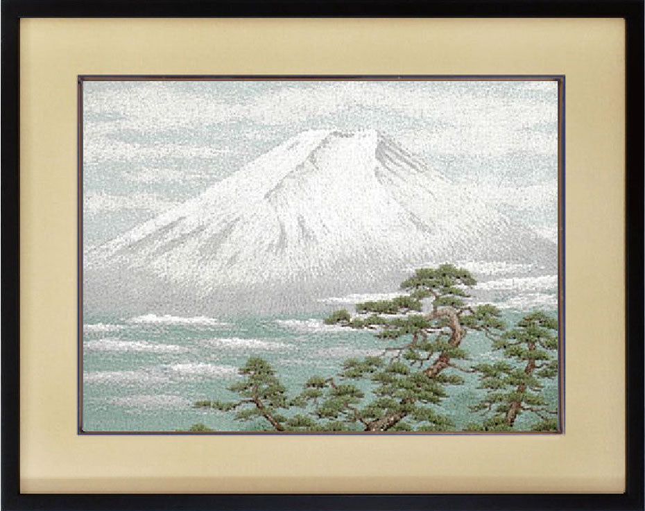 No.165 Red Fuji with Silver Clouds