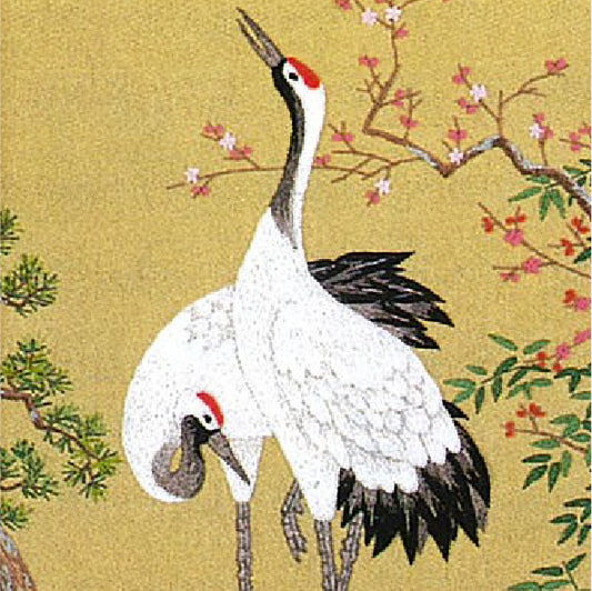 No160 鶴と松竹梅