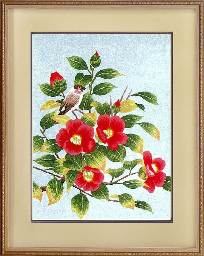 No.162 Camellia and Little Bird