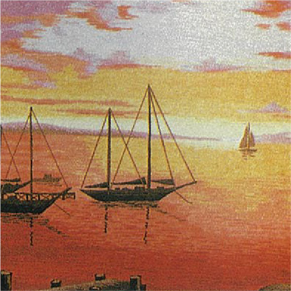 No190 夕焼けの海