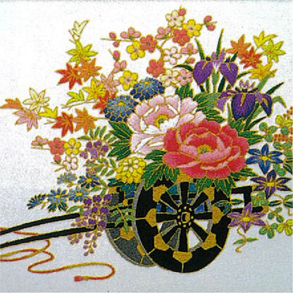 No.469 Gold-Thread Flower Cart
