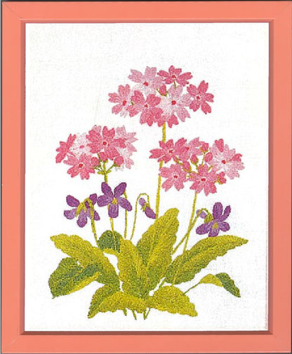 No748 さくら草 額付きセット