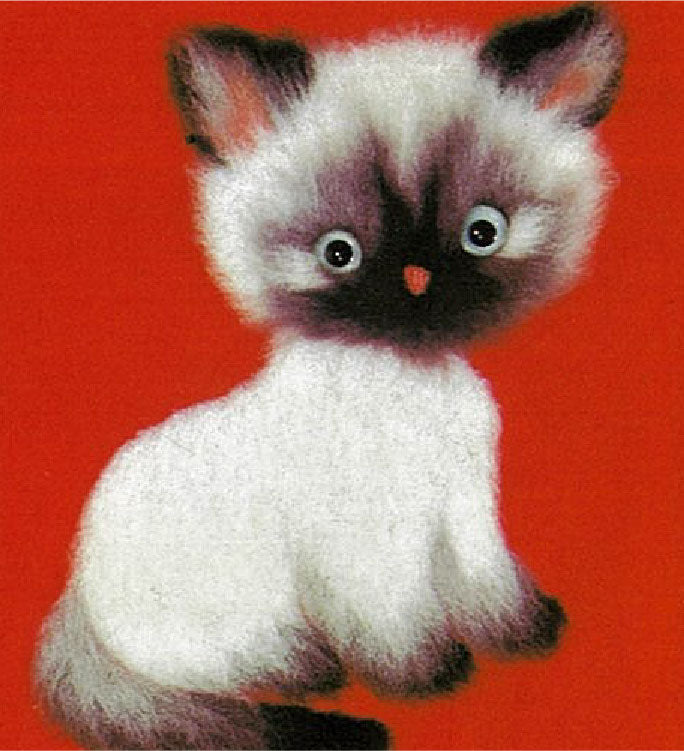 No.751 Siamese Cat Set with Frame