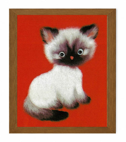 No.751 Siamese Cat Set with Frame